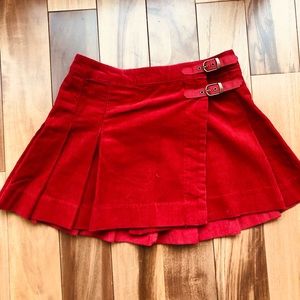Ralph Lauren girls pleated corduroy skirt
